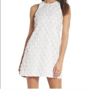 Ali & Jay White Shake Your Tail Feathers Minidress